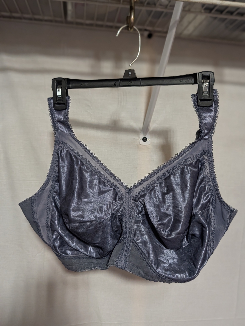 Playtex Full-Coverage Satin-Effect Bra in Slate Gray